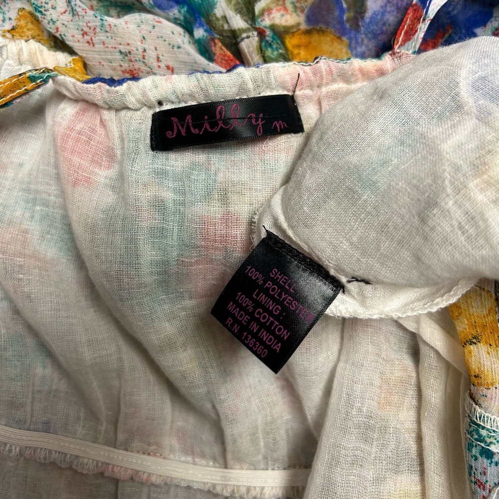 Milly ~ Women’s Medium ~ Multi-Colors ~ Floral ~ Maxi ~ Asymmetrical ~ Dress - Picture 16 of 16